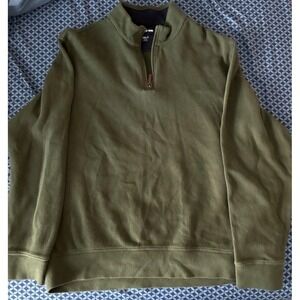 Men's Lands End Green Sweater XXL TALL Winter Pullover 0112